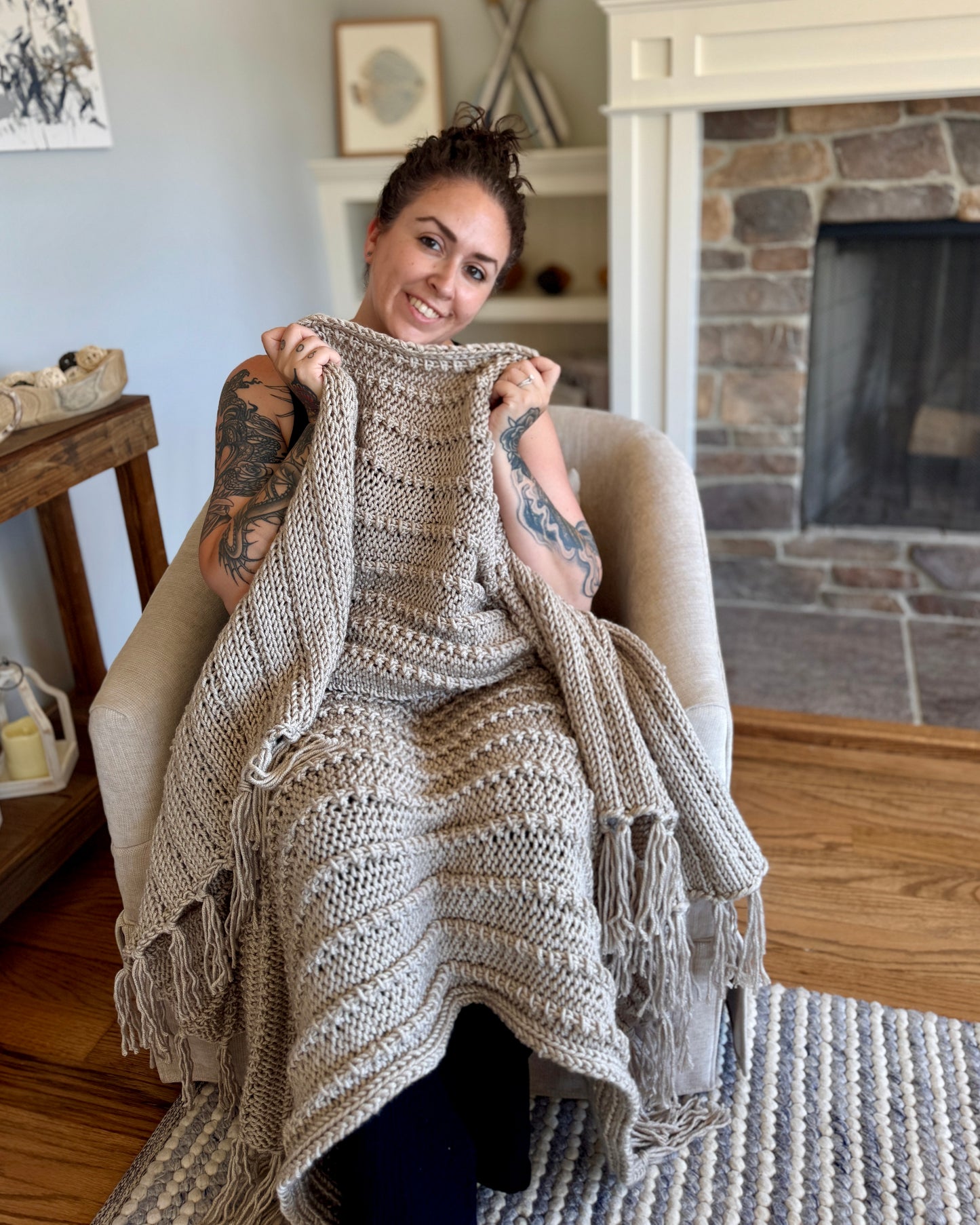 Double Knot Throw Blanket - Knit Kit