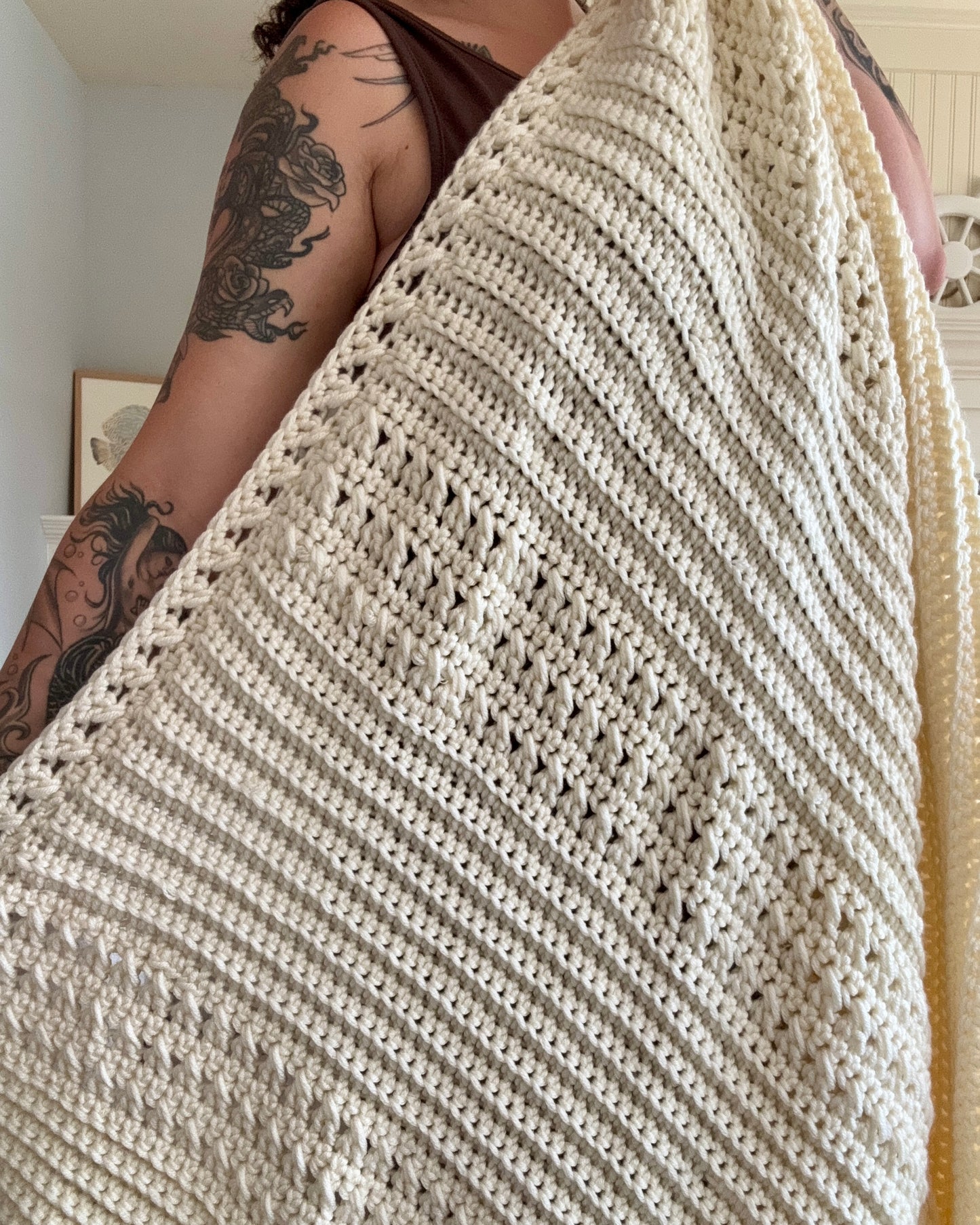 Double Crossed Crochet Blanket - Crochet Kit